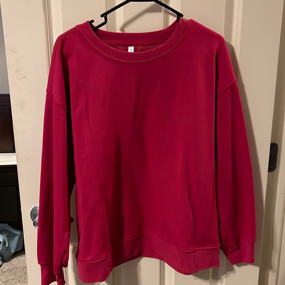 Fabletics Fleece Pullover - Large - Raspberry Red - image 1